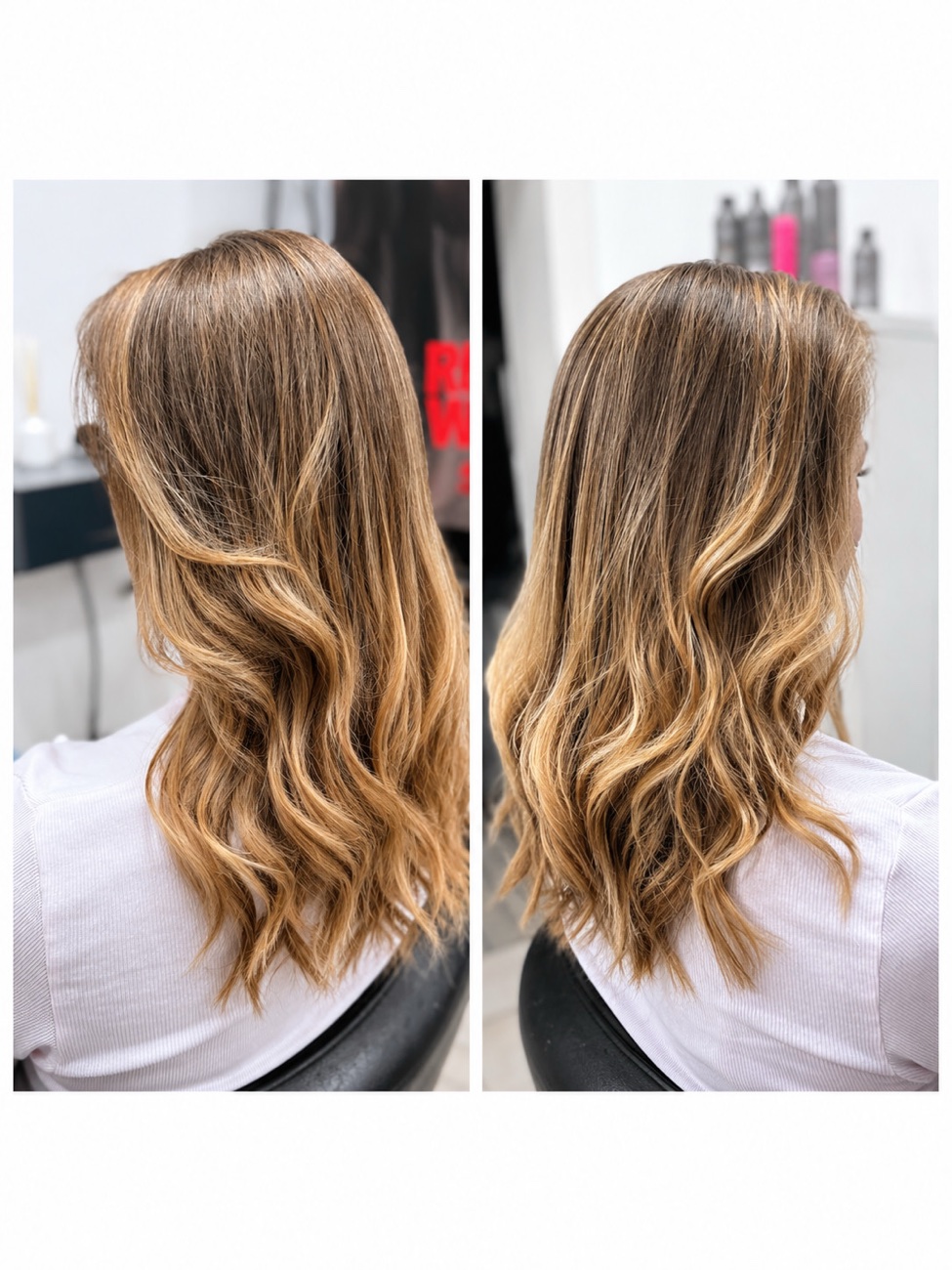 Balayage Ergebnis mit weichen Wellen bei Wunschfrisur by Oskar